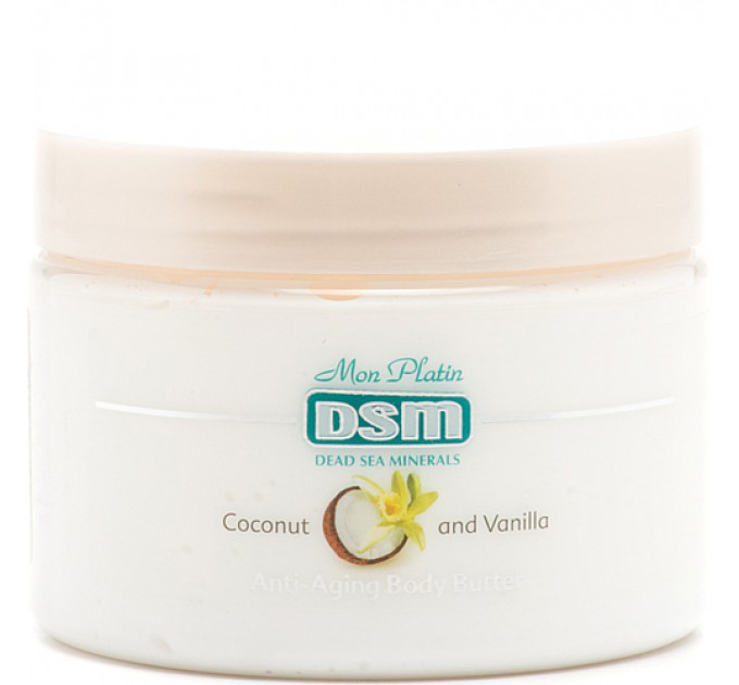 Крем для тела для предотвращения старения ванильно-кокосовый Mon Platin DSM Anti-aging Body Butter Coconut and Vanilla